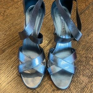 Manolo blahnik gun metal heals